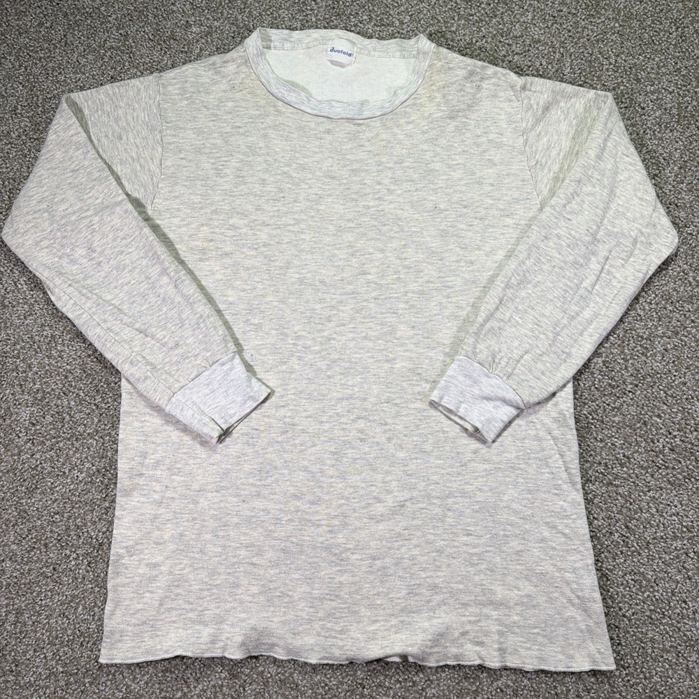 70s Duofold Wool Blend Longsleeve Athletic Pullover Size XL Base Layer